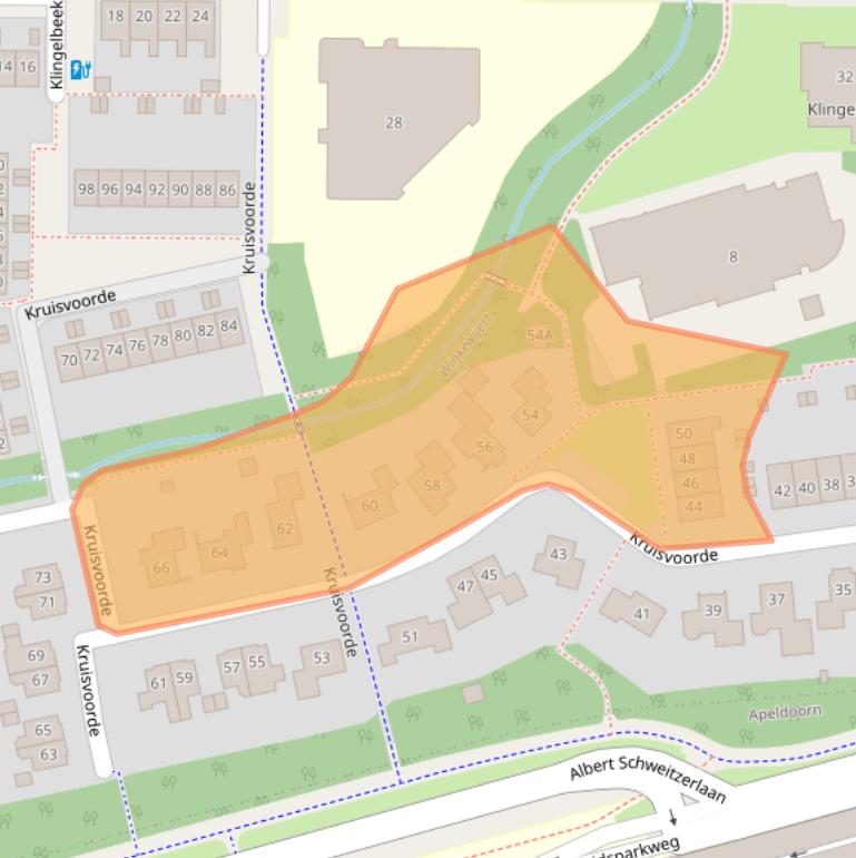 Kaart van postcodegebied 7339KV.