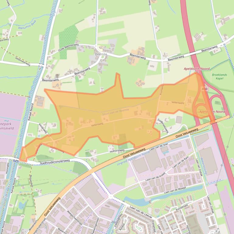 Kaart van postcodegebied 7341AB.