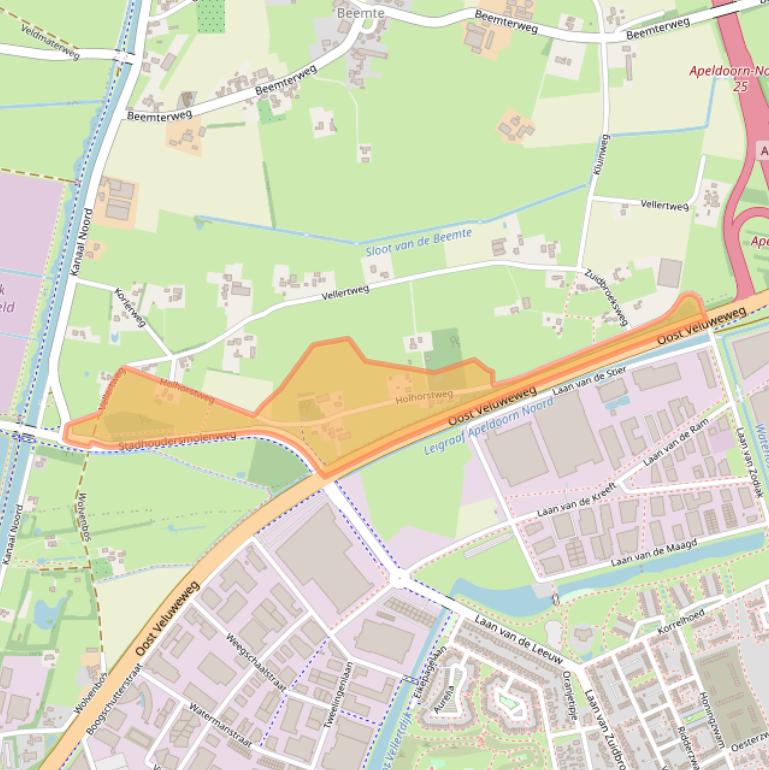 Kaart van postcodegebied 7341AC.