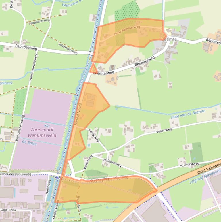 Kaart van postcodegebied 7341PA.