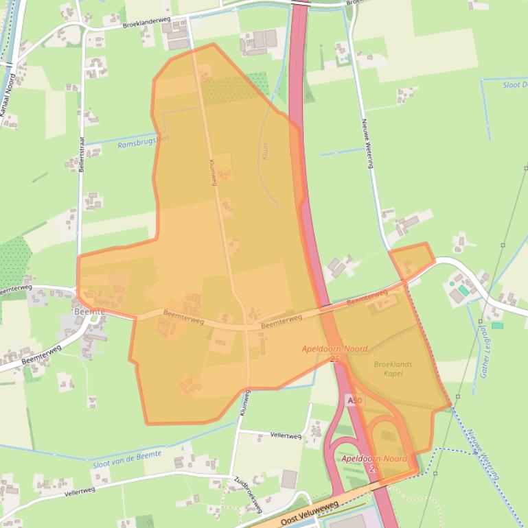 Kaart van postcodegebied 7341PC.