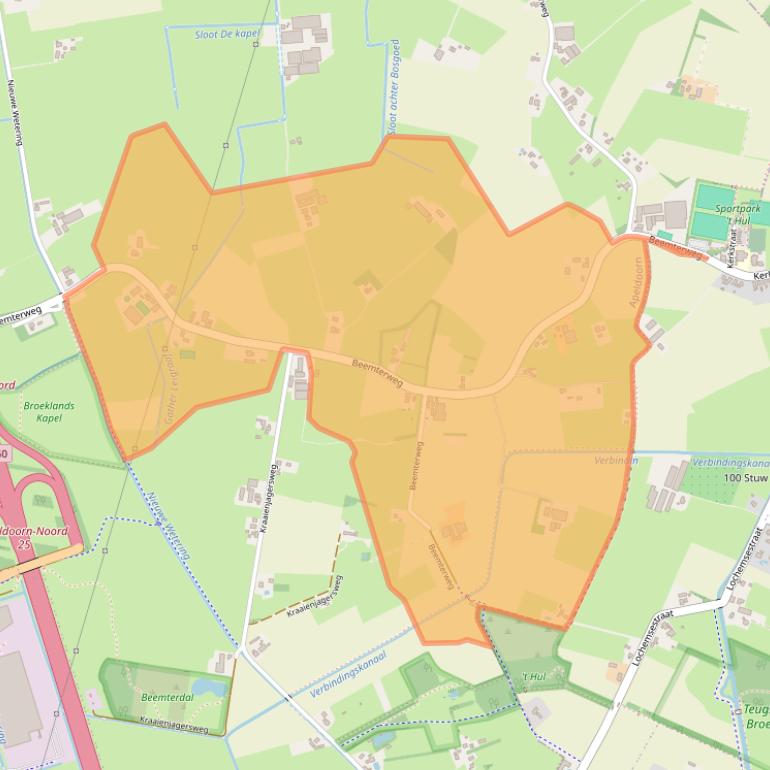 Kaart van postcodegebied 7341PD.