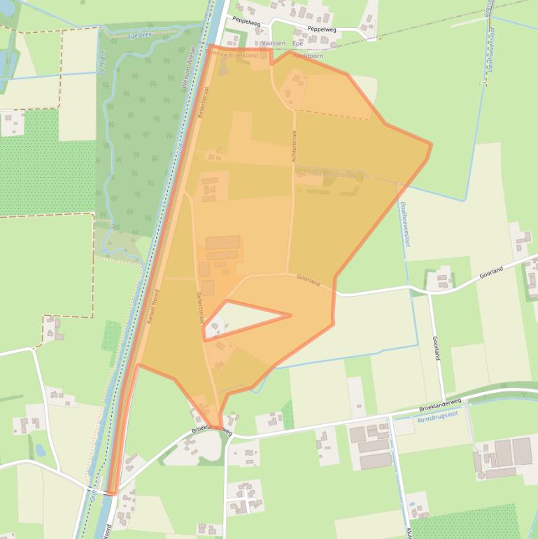 Kaart van postcodegebied 7341PG.