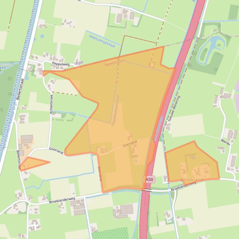 Kaart van postcodegebied 7341PK.