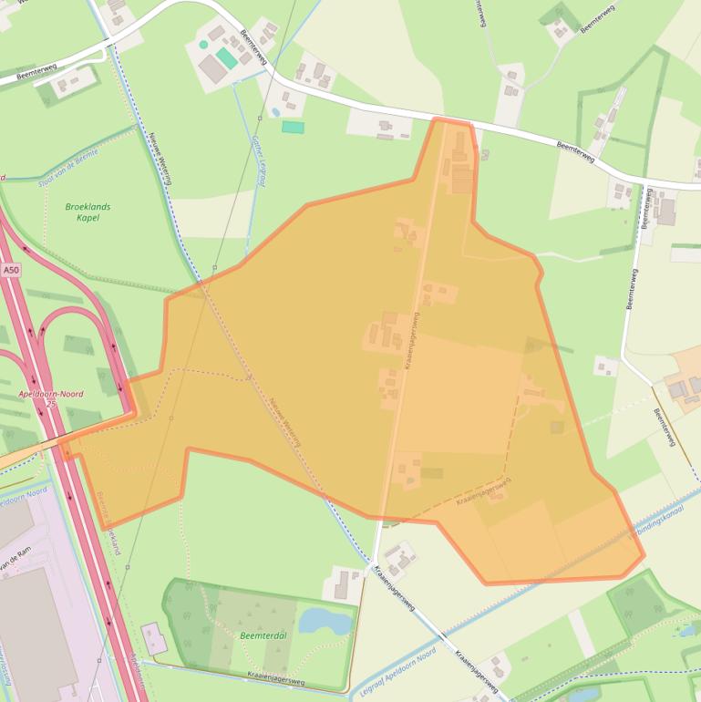 Kaart van postcodegebied 7341PT.