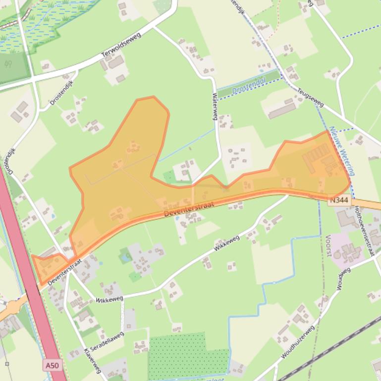 Kaart van postcodegebied 7341SB.