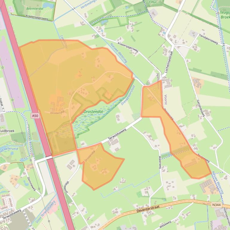 Kaart van postcodegebied 7341SH.