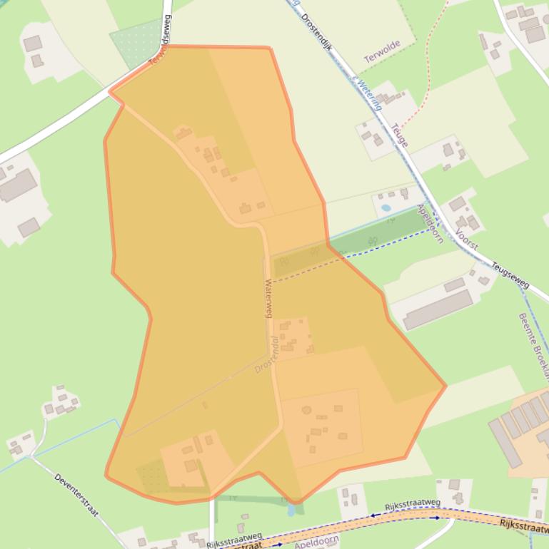 Kaart van postcodegebied 7341SJ.