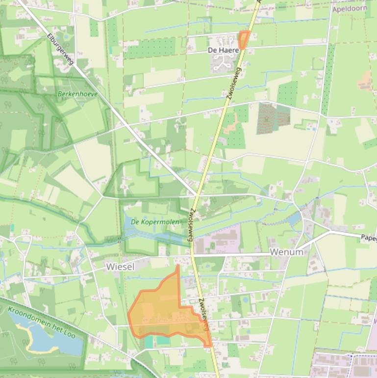 Kaart van postcodegebied 7345AC.