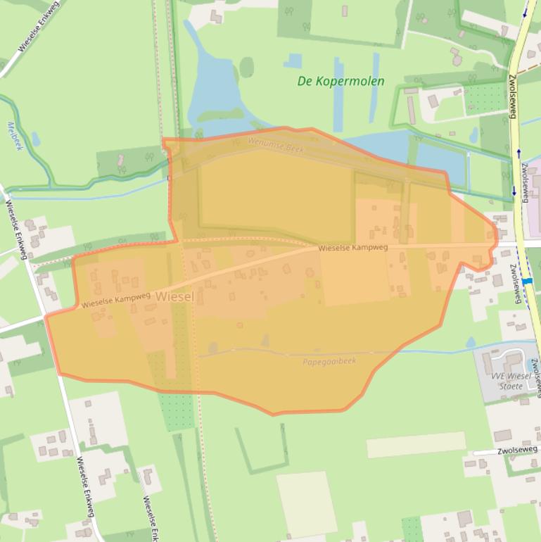Kaart van postcodegebied 7345CJ.