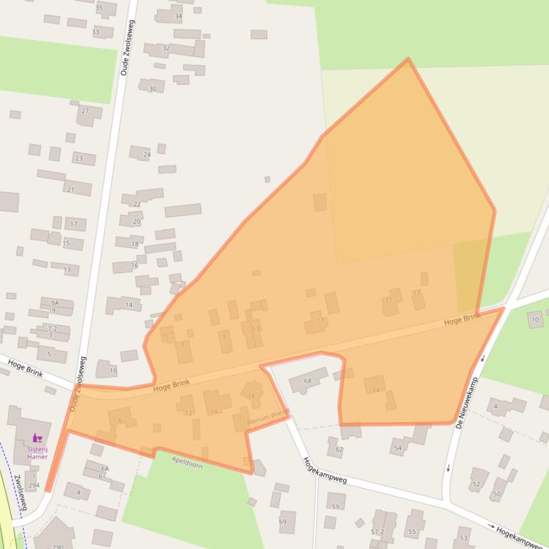 Kaart van postcodegebied 7345DA.