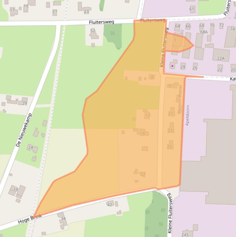 Kaart van postcodegebied 7345DC.