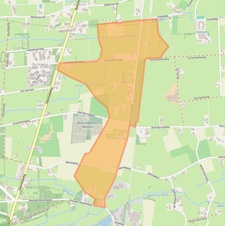 Kaart van postcodegebied 7345DH.