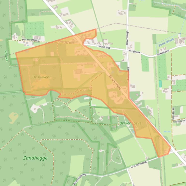 Kaart van postcodegebied 7345EE.