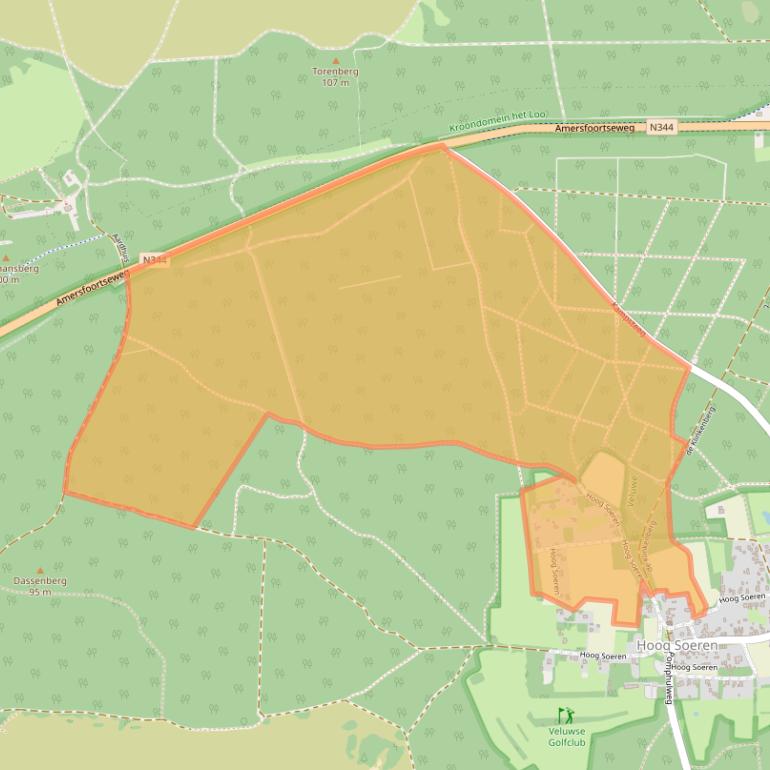 Kaart van postcodegebied 7346AE.