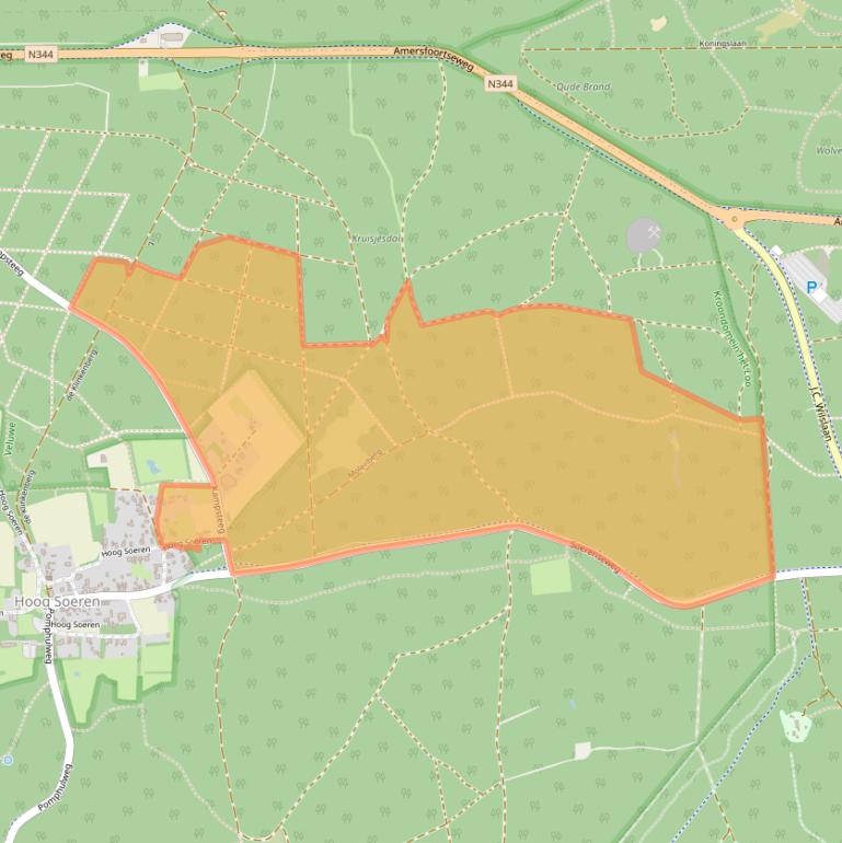 Kaart van postcodegebied 7346AH.