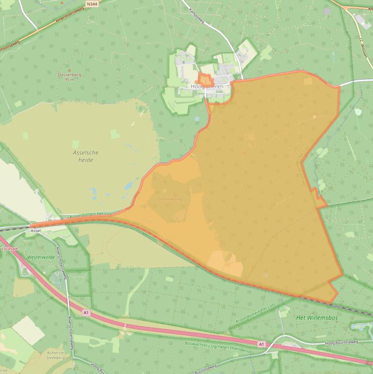 Kaart van postcodegebied 7346AJ.