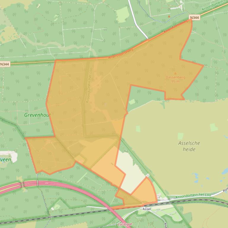 Kaart van postcodegebied 7346AK.
