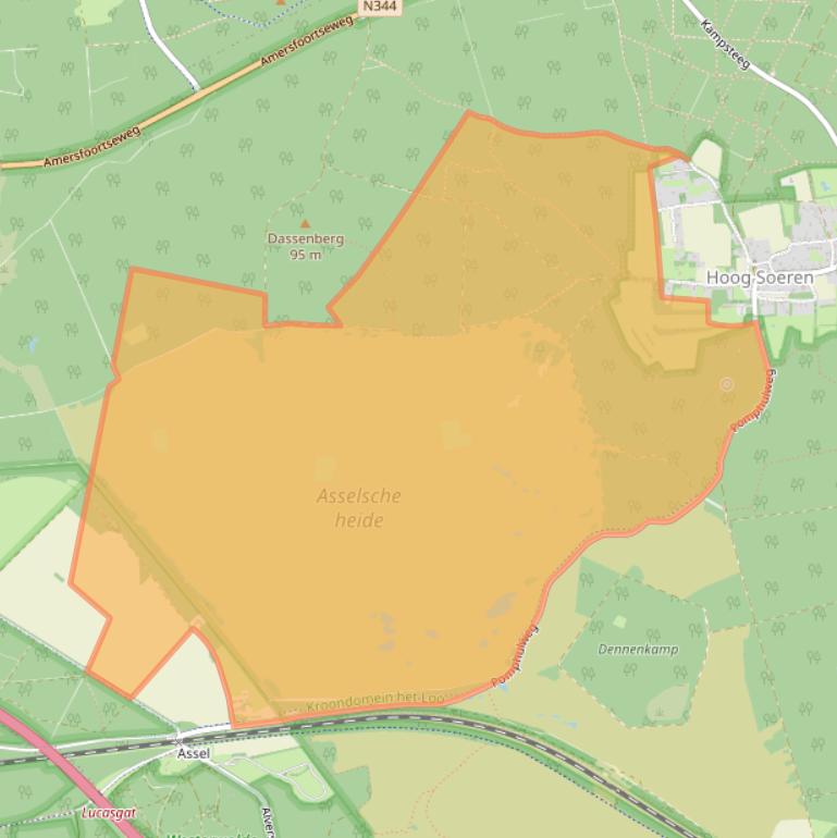 Kaart van postcodegebied 7346AN.