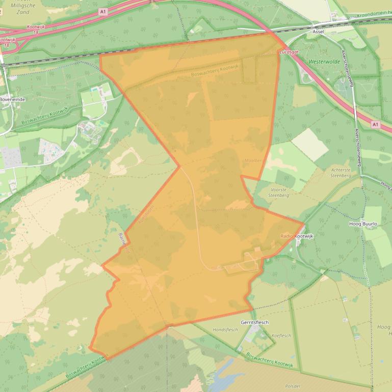 Kaart van postcodegebied 7348BG.