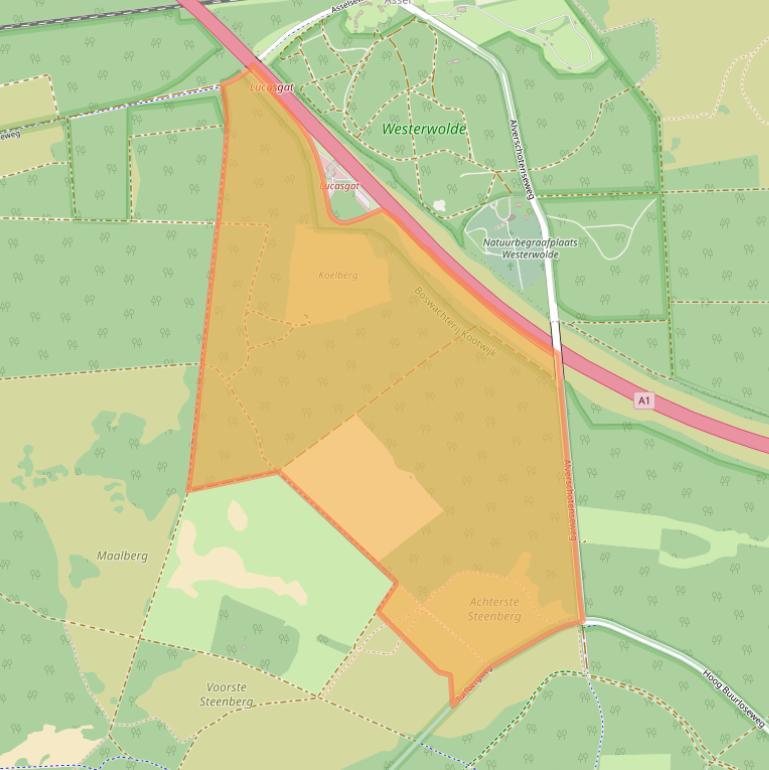 Kaart van postcodegebied 7348BL.