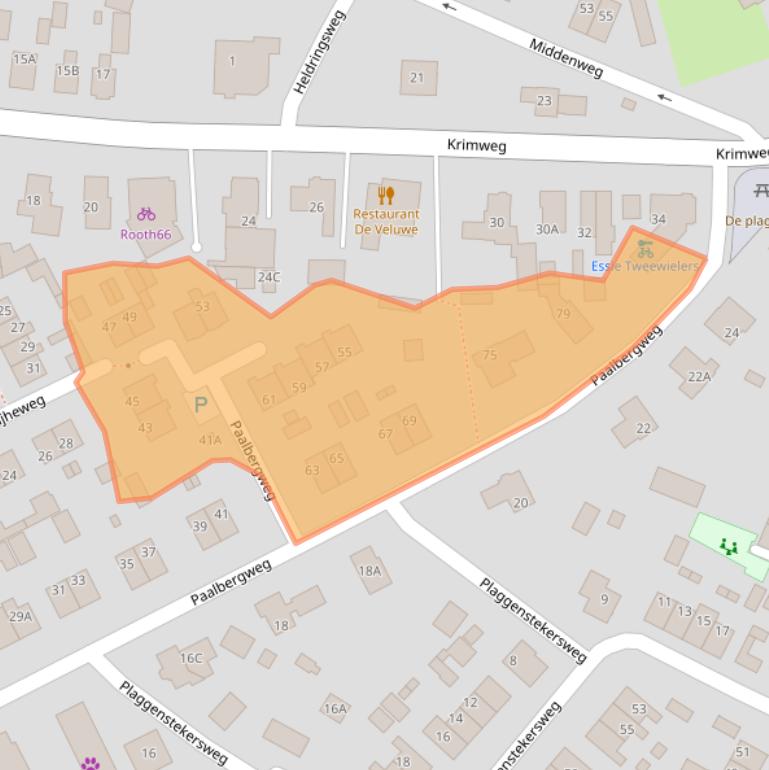 Kaart van postcodegebied 7351AE.