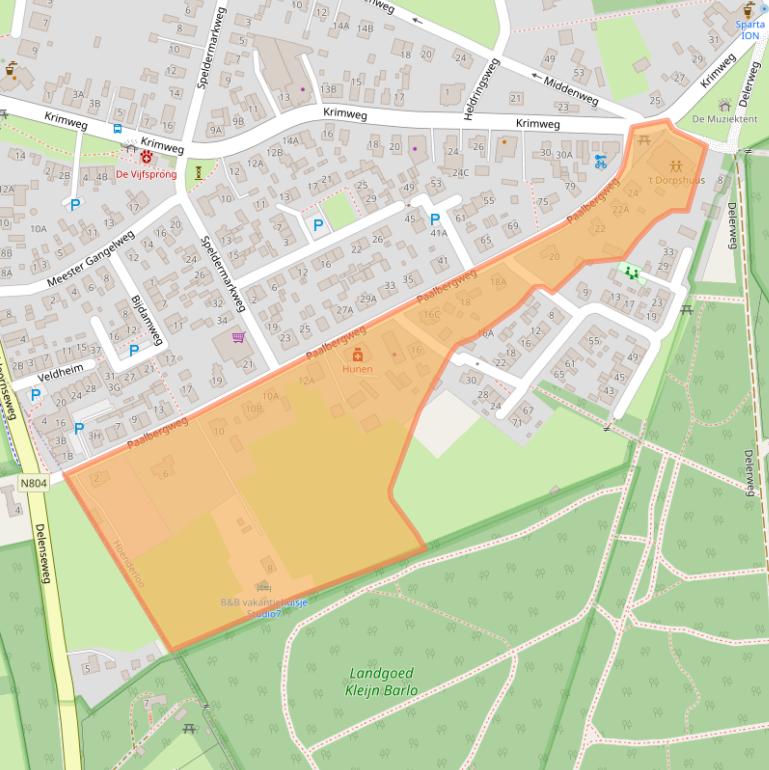 Kaart van postcodegebied 7351AG.