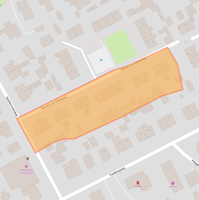 Kaart van postcodegebied 7351AM.