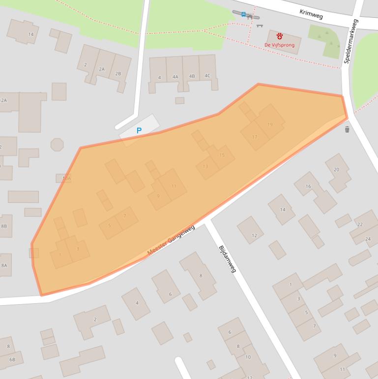 Kaart van postcodegebied 7351AN.