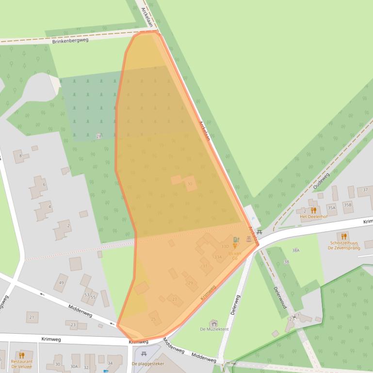 Kaart van postcodegebied 7351AT.