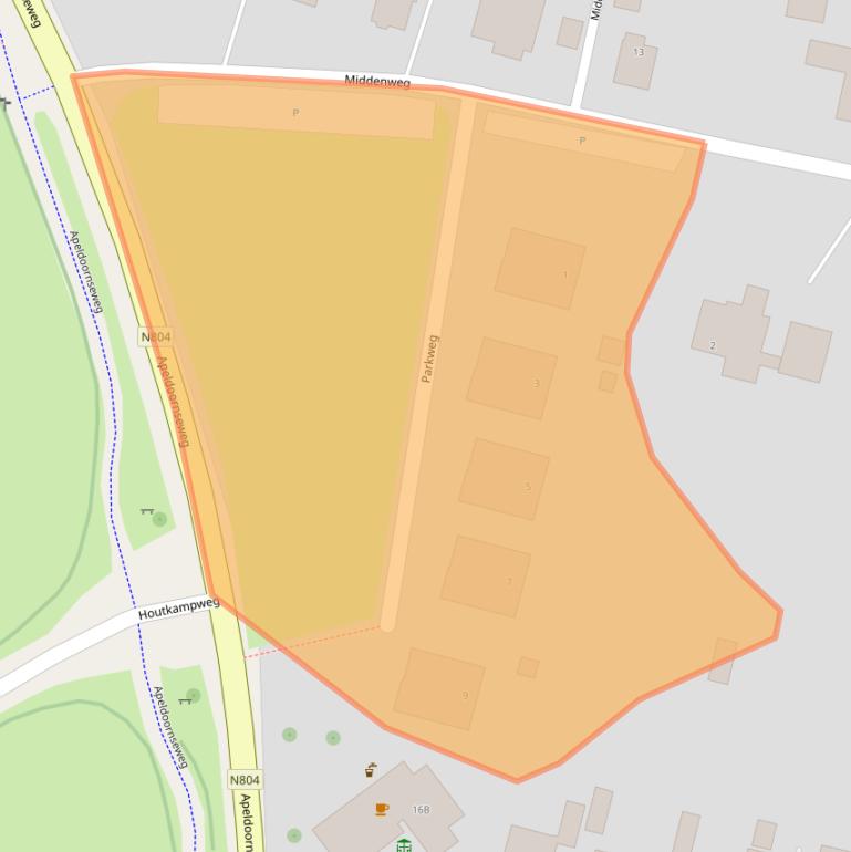 Kaart van postcodegebied 7351BG.