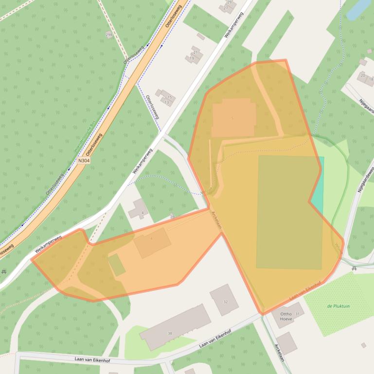 Kaart van postcodegebied 7351BJ.