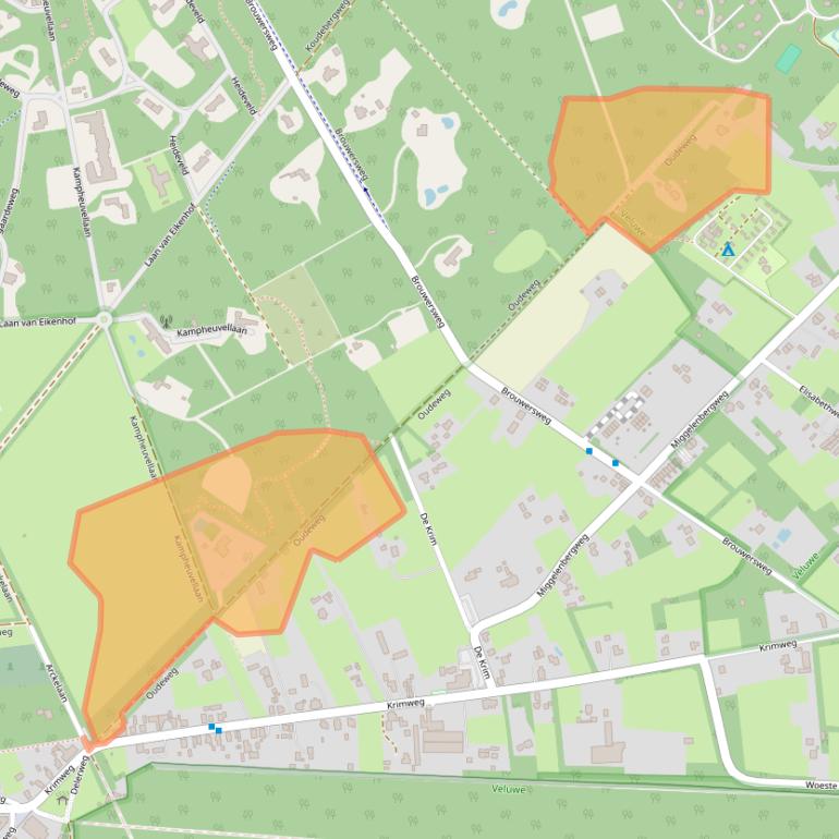 Kaart van postcodegebied 7351BK.