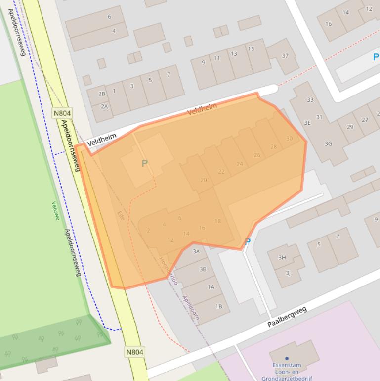 Kaart van postcodegebied 7351CE.