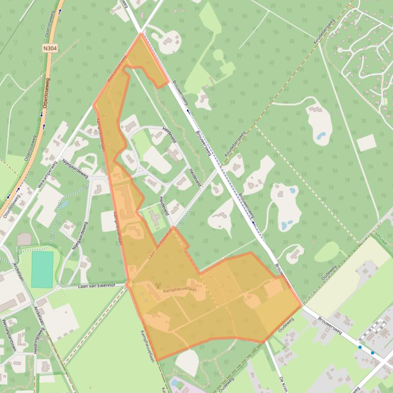 Kaart van postcodegebied 7351DA.