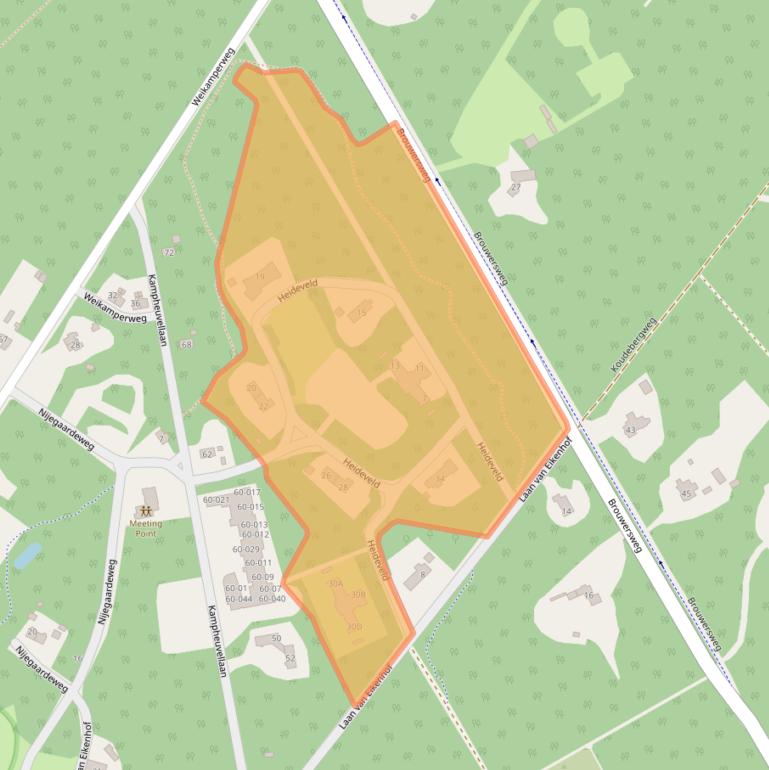 Kaart van postcodegebied 7351DC.