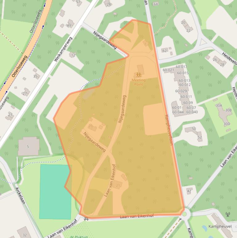 Kaart van postcodegebied 7351DD.