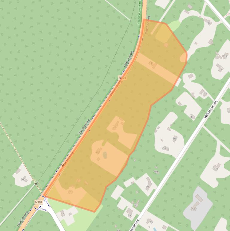 Kaart van postcodegebied 7351TB.