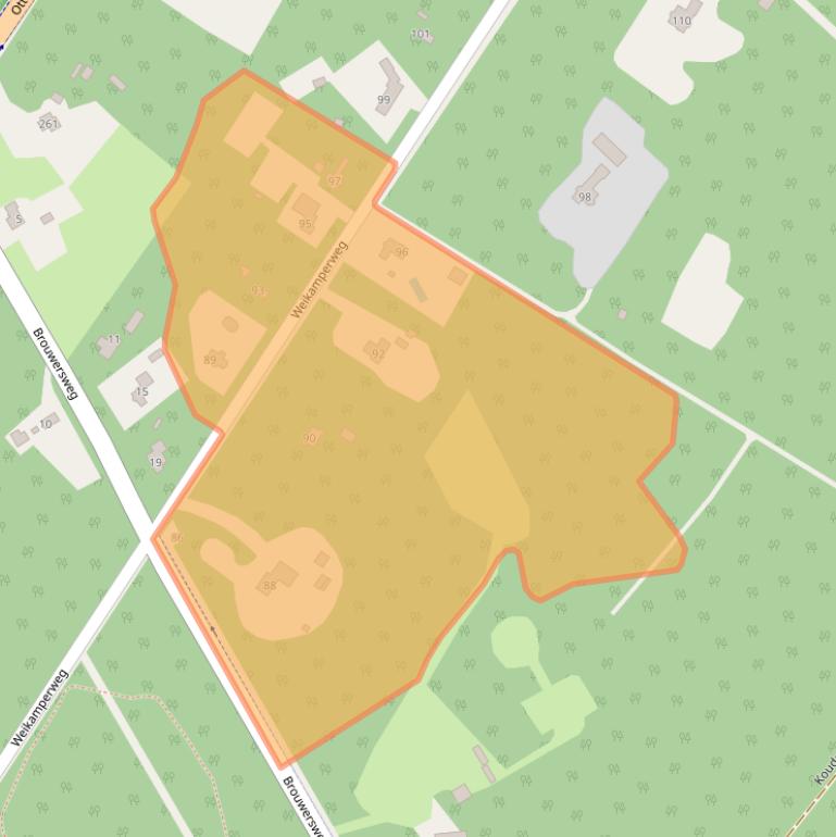 Kaart van postcodegebied 7351TG.