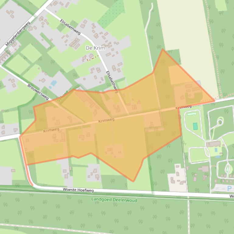 Kaart van postcodegebied 7351TL.