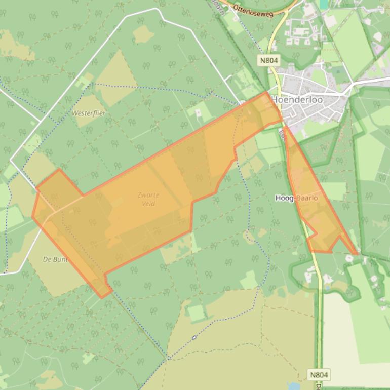 Kaart van postcodegebied 7352TA.