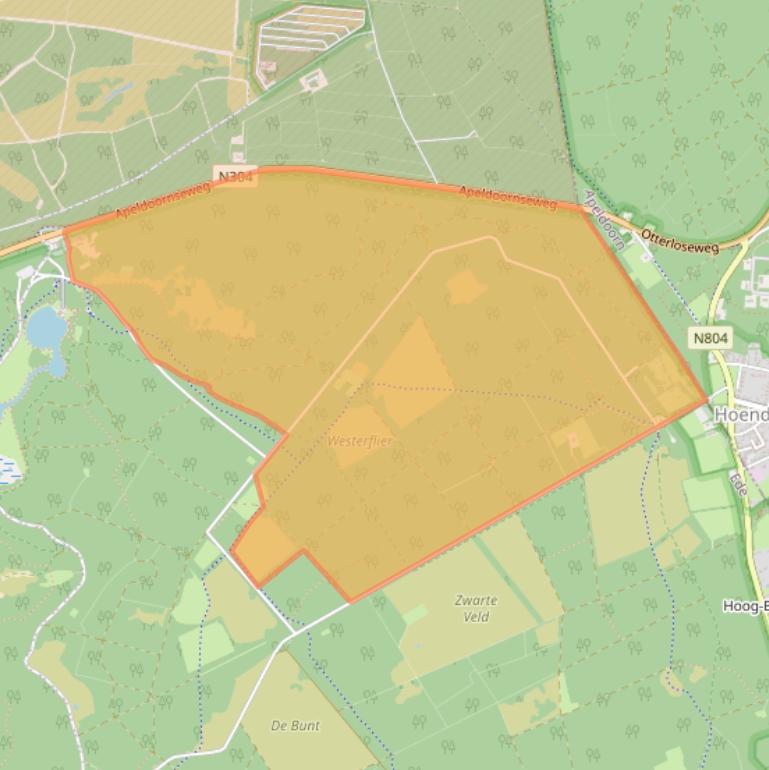Kaart van postcodegebied 7352TC.