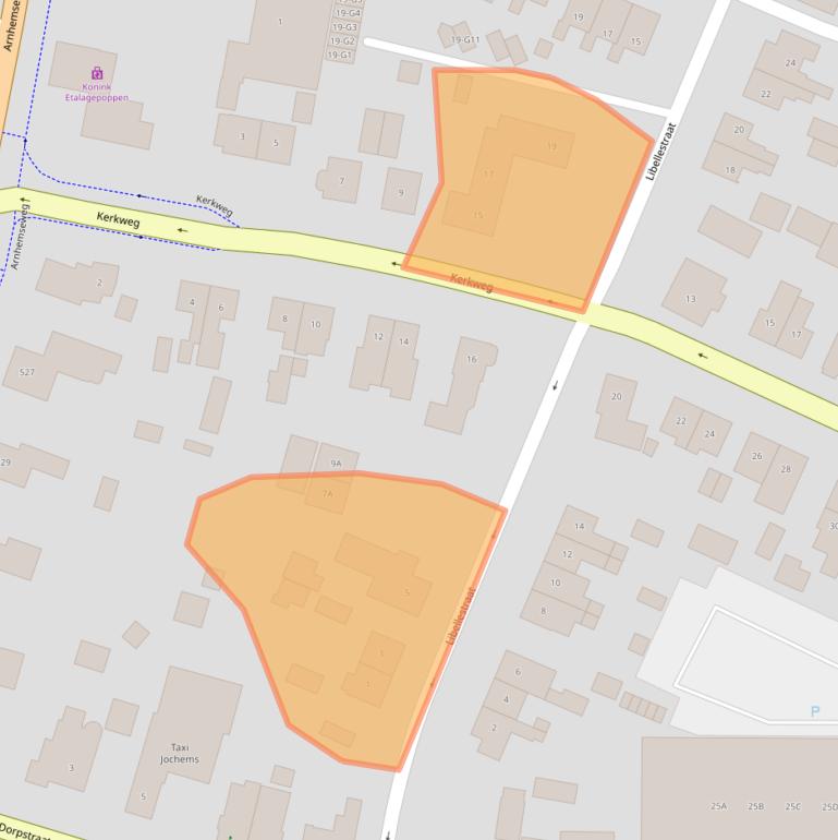 Kaart van postcodegebied 7361BG.