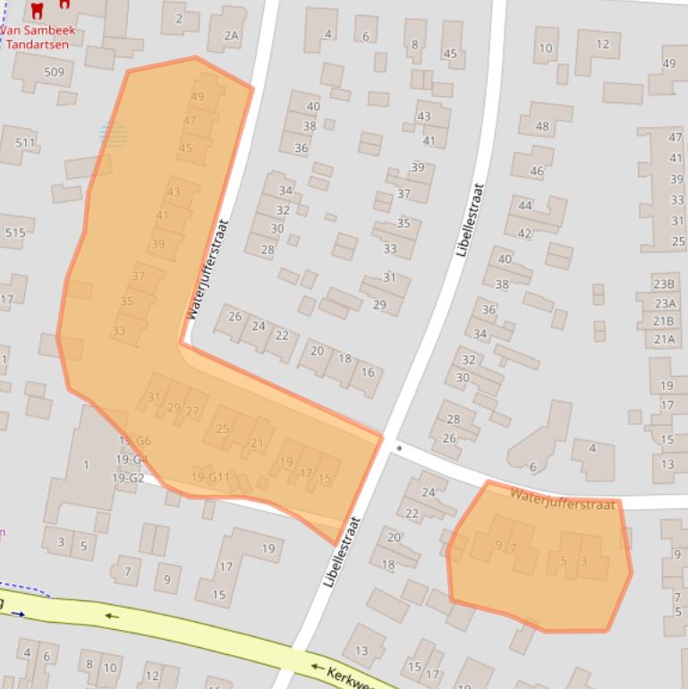 Kaart van postcodegebied 7361BL.