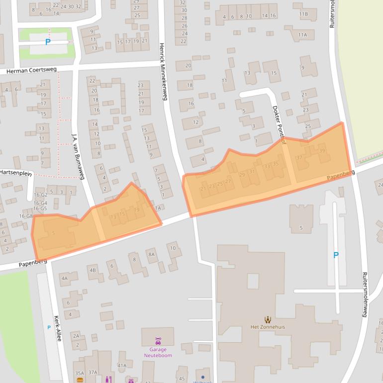 Kaart van postcodegebied 7361BR.