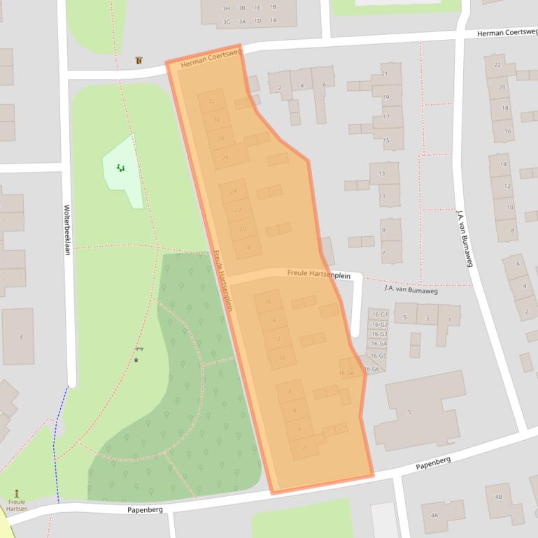 Kaart van postcodegebied 7361BV.