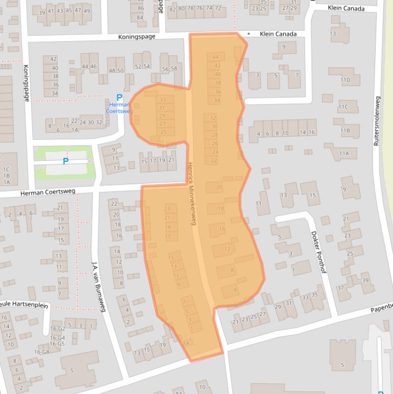 Kaart van postcodegebied 7361BZ.