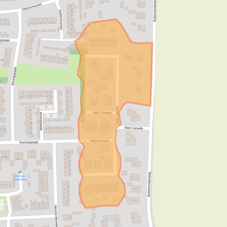 Kaart van postcodegebied 7361CG.