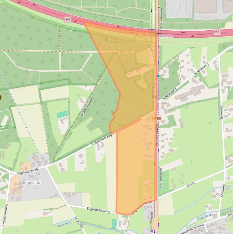 Kaart van postcodegebied 7361CL.