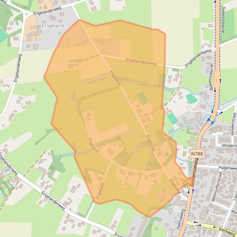 Kaart van postcodegebied 7361CS.